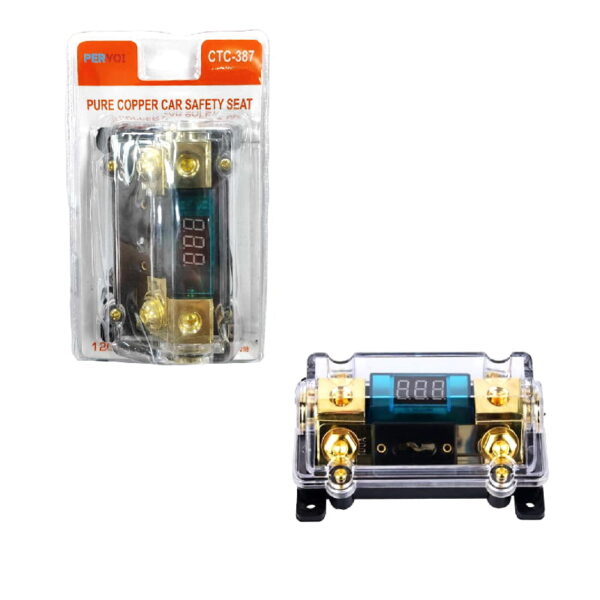 PerVoi Ασφαλειοθήκη με ψηφιακό βολτόμετρο CTC-387 - Digital Fuse Holder