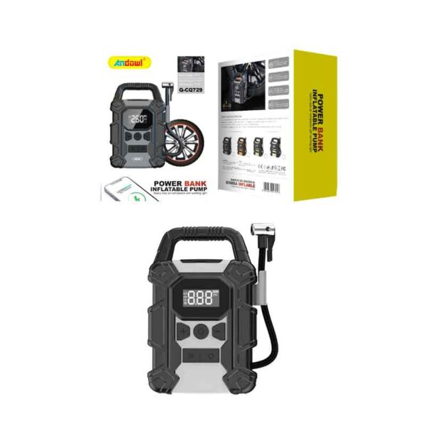 Andowl Φορητή αντλία αέρα 12000mAh και Power Bank Q-CQ729 - Power Bank Inflatable Pump