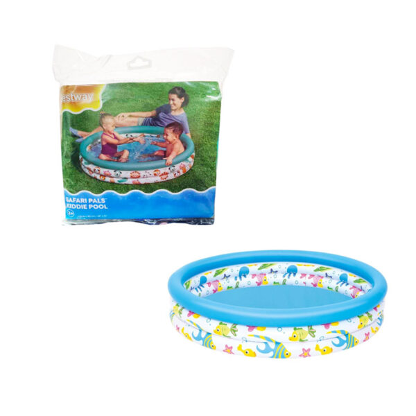 Bestway Παιδική Πισίνα Φουσκωτή 1.22cm x 25m #51226 - Safari Pals Kiddie Pool