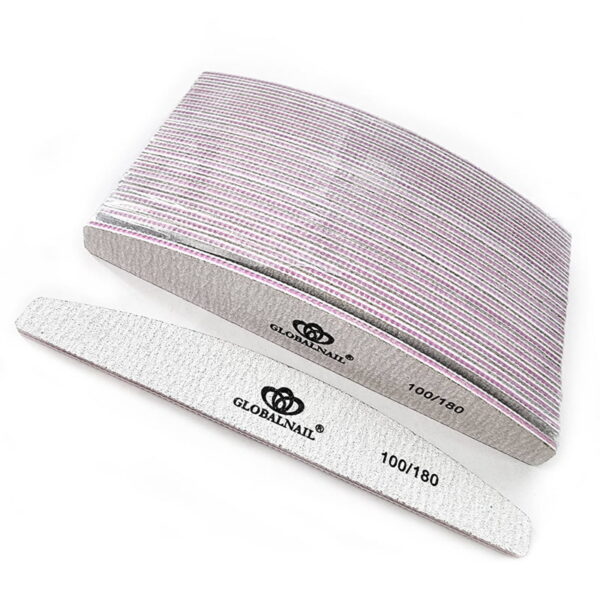 Globalnail Λίμα νυχιών διπλής όψης 100/180 25τμχ - Nail File