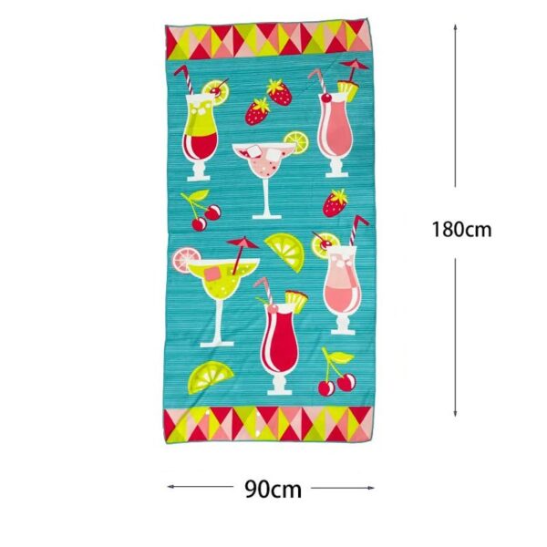 Πετσέτα θαλάσσης με κοκτέιλ 180x90cm - Beach towel
