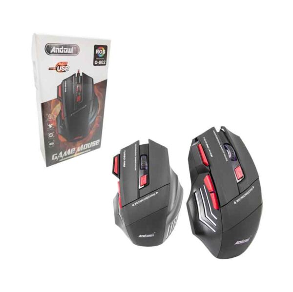 Andowl Ενσύρματο Gaming Ποντίκι Με LED RGB Φωτισμό Q-802 – Gaming Mouse