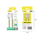 Andowl Καλώδιο δεδομένων USB σε Type-c 3A 1M Q-SJ121 - Data Cable - Image 2