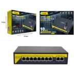 Andowl Q-JH07 Διακόπτης PoE δικτύου 10 θύρες 100Μ 100Mbps - 10 Port smart switch POE network cable powered - Image 4