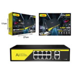 Andowl Q-JH08 Διακόπτης PoE δικτύου 10 θύρες 1000Μ - 10 Port smart switch POE network cable powered - Image 4