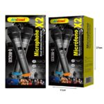 Andowl Ασύρματα Μικρόφωνα x2 Q-MIC635 – Vocal Wireless Microphone x2 - Image 2