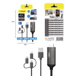Andowl Καλώδιο USB σε HDTV 3in1 4K HDR Q-HD352 - 3in1 HDTV Cable - Image 3