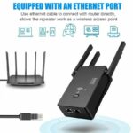 Andowl Q-W012 WiFi Extender Dual Band (2.4 & 5GHz) 1200Mbps με 2 Θύρες Ethernet - WiFi Range Extender/ Repeater/ Router - Image 3