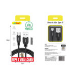 Andowl Καλώδιο Δεδομένων USB σε Type-C 1m 3A Q-SJ200- Data Cable - Image 2