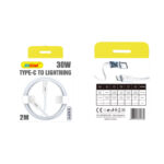 Andowl Καλώδιο φόρτισης USB 2 μέτρων Type-C σε Lightning 30W Q-SJ210- USB Data Cable