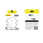 Andowl Q-SJ230 Καλώδιο γρήγορης φόρτισης TypeC 60W PD 1m Λευκό - Data Cable - Image 2