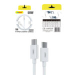 Andowl Q-SJ230 Καλώδιο γρήγορης φόρτισης TypeC 60W PD 1m Λευκό - Data Cable