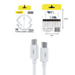 Andowl Q-SJ230 Καλώδιο γρήγορης φόρτισης TypeC 60W PD 1m Λευκό - Data Cable - Image 3