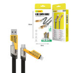 Andowl Καλώδιο Δεδομένων 4σε1 65W 120cm Q-SJ60 - 4in1 Data Cable - Image 3