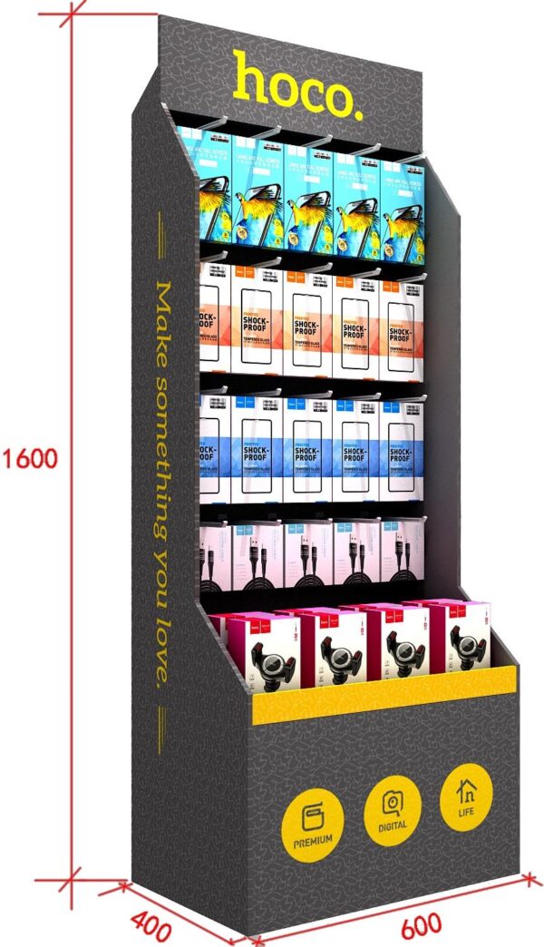 HOCO HN10 ΧΑΡΤΙΝΟ ΣΤΑΝΤ ΜΕ ΓΑΤΖΑΚΙΑ 1600 x 400 x 600