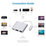 Andowl Type C σε HDMI Αντάπτορας με πολλές Θύρες Q-308 - Type C to HDMI - Image 3