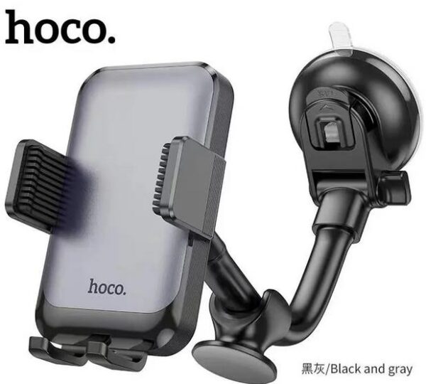 HOCO H27 ΒΑΣΗ ΣΤΗΡΙΞΗΣ ROCK PUSH-TYPE, ΜΕ ΒΕΝΤΟΥΖΑ, ΜΑΥΡΟ/ΓΚΡΙ