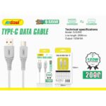Andowl Καλώδιο δεδομένων USB σε Type-c 120W 2M Q-SJ550 - Data Fast Cable - Image 2