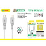 Andowl Καλώδιο δεδομένων Type-c σε Type-c 60W 2Μ Q-SJ570 - Data Fast Cable - Image 2