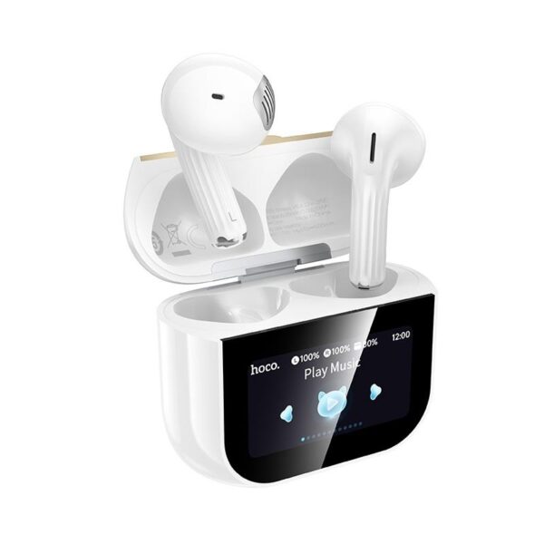 HOCO EW89 KISSA BLUETOOTH HEADSET, TWS, TOUCHSCREEN, ΛΕΥΚΑ