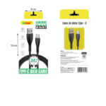 Andowl Καλώδιο δεδομένων USB σε Type-c 3A 1M Q-SJ51 - Data Cable - Image 2