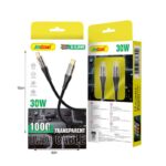 Andowl Καλώδιο δεδομένων TypeC σε TypeC 1m 30W Q-SJ990 - Data Cable - Image 2