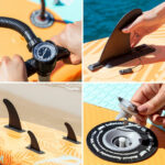 Φουσκωτή Κυματοσανίδα Paddle Surf 2 σε 1 με Κάθισμα και Αξεσουάρ InnovaGoods Πορτοκαλί 10'5" 320 cm (Ανακαινισμenα D) - Image 47