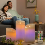 Πολύχρωμα Κεριά LED με Εφέ Φλόγας και Τηλεχειριστήριο Lendles InnovaGoods 3 Μονάδες - Image 8