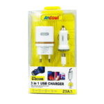 Andowl Σετ Αυτοκίνητου και Πρίζας με Θύρα USB-A και Καλώδιο USB-C Λευκός Q-DC60B - Image 3