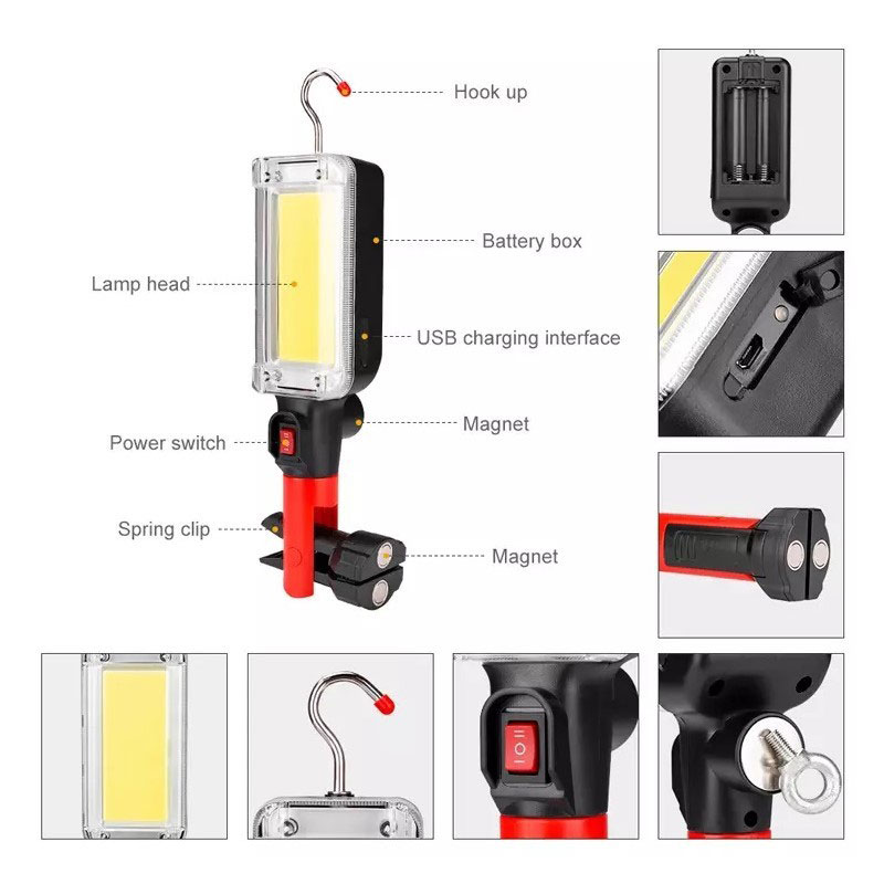 Επαναφορτιζόμενος Φακός Εργασίας 20W - 700 Lumen - Heave-Duty Worklight - Image 2