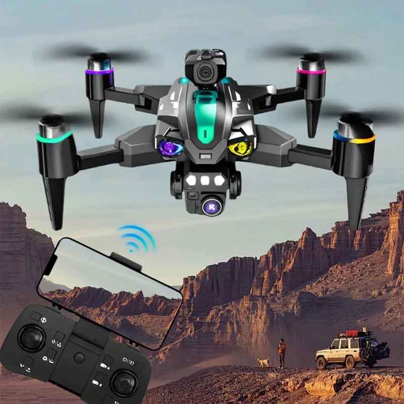 Andowl Drone 4K Ultra HD Με Κάμερα, RGB Φωτισμό Και Χειριστήριο Μαύρο SKY-769 - Drone HD Camera 4K - Image 4