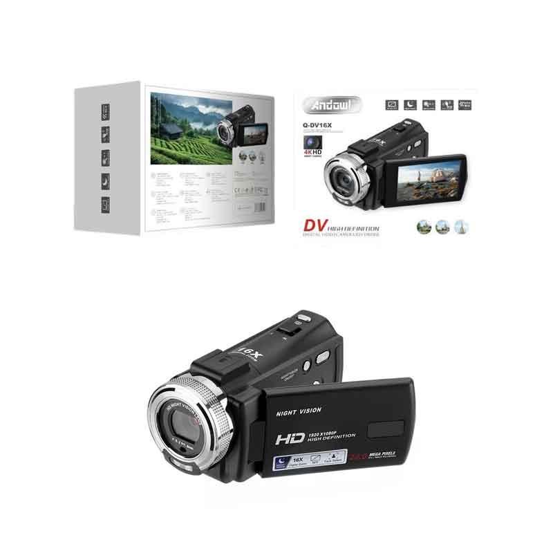 Andowl Ψηφιακή βιντεοκάμερα 1080P HD 20MP TFT LCD 16X 4KDV Q-DV16X - Image 1