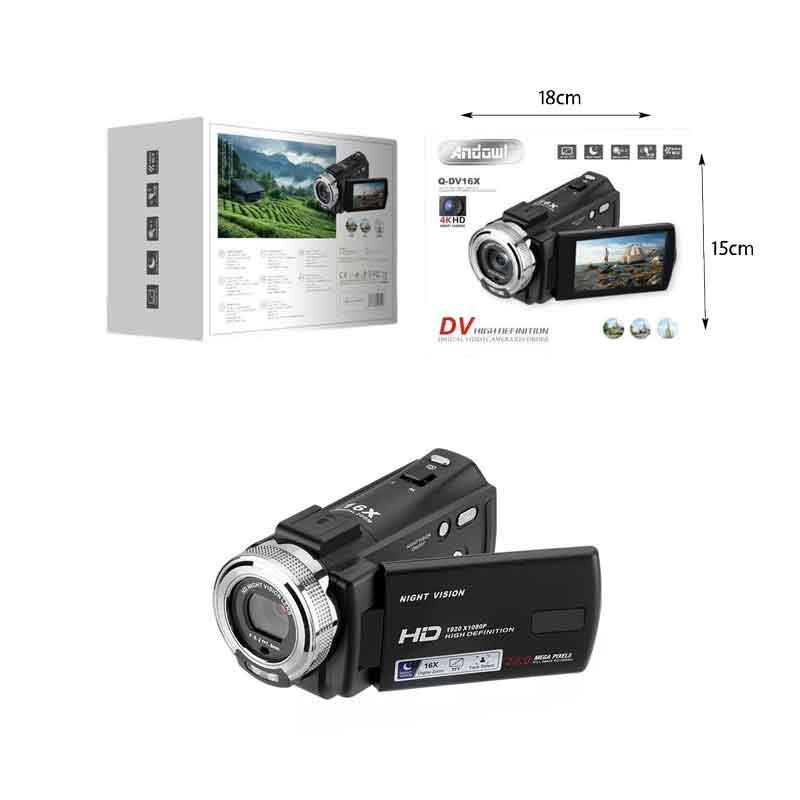 Andowl Ψηφιακή βιντεοκάμερα 1080P HD 20MP TFT LCD 16X 4KDV Q-DV16X - Image 5