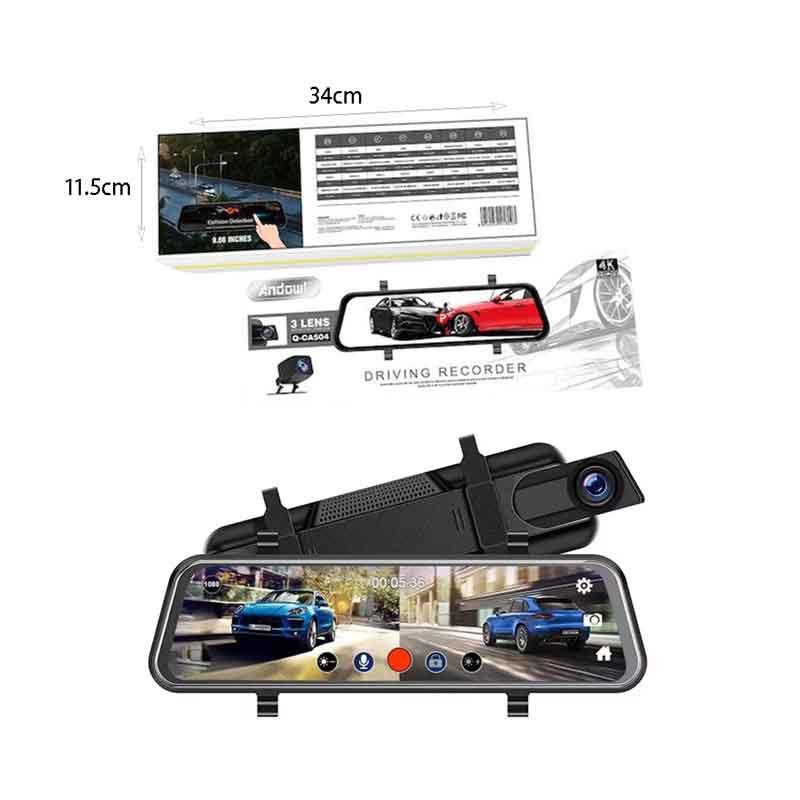 Andowl Κάμερα DVR αυτοκινήτου με οθόνη 9.66″ Q-CA504  - Driving Recorder - Image 4