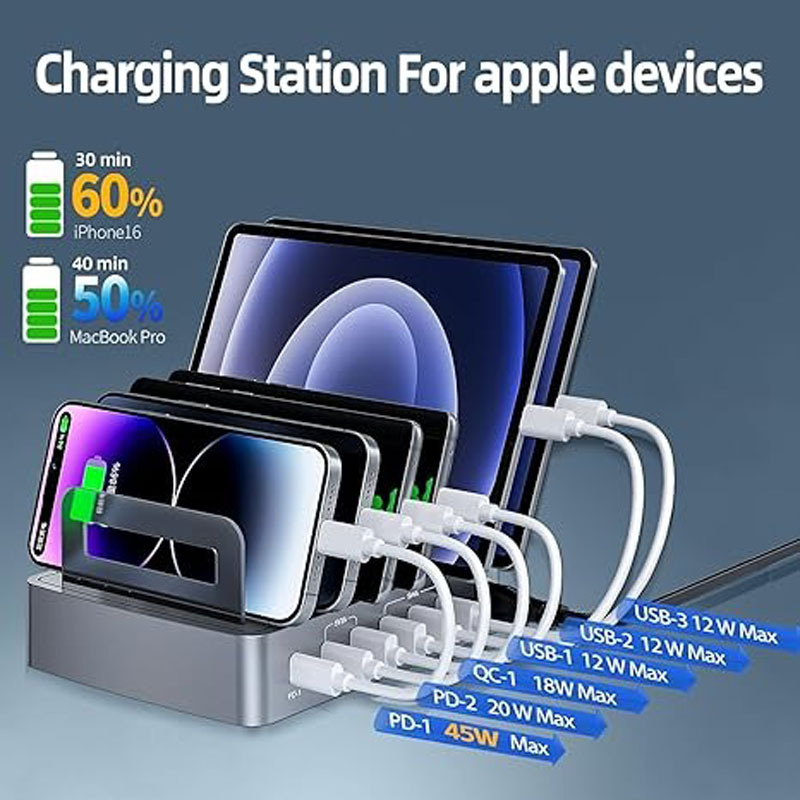 Andowl Σταθμός Γρήγορης Φόρτισης 6 Θέσεων Q-XW78 - Fast Charging Station - Image 3
