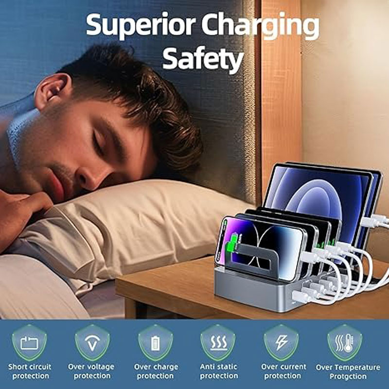 Andowl Σταθμός Γρήγορης Φόρτισης 6 Θέσεων Q-XW78 - Fast Charging Station - Image 4