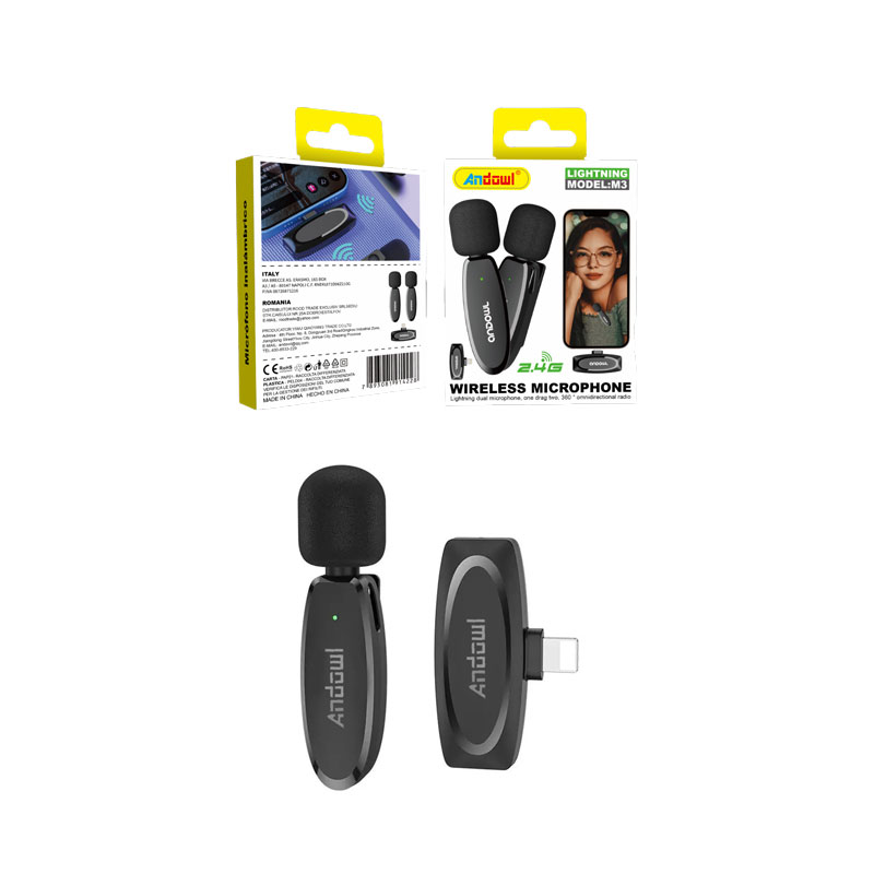 Andowl Ασύρματο Πυκνωτικό Μικρόφωνο M3- Wireless Microphone - Image 1