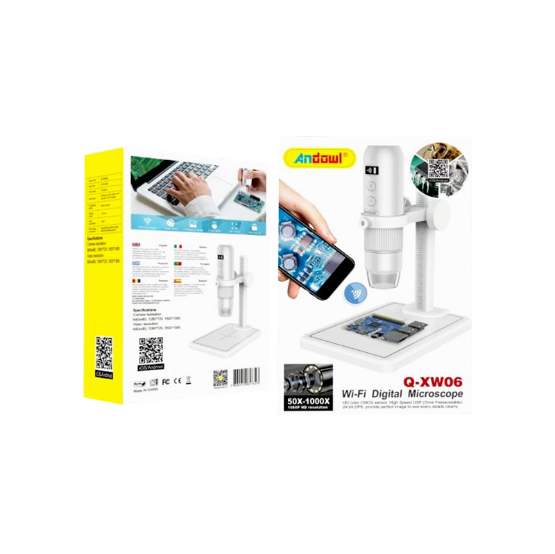 Andowl Ψηφιακό Μικροσκόπιο Μονόφθαλμο Wi-Fi 50x-1000x Q-XW06 - Wi-Fi Digital Microscope - Image 1