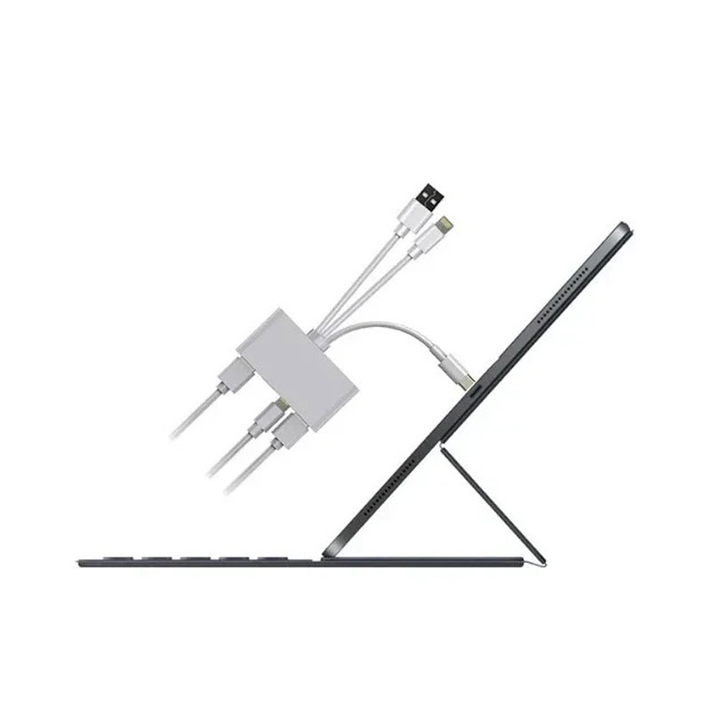 Andowl 5 σε 1 Lightning+Type C+USB A Card Reader με 3 Καλώδια Andowl Q-Z09 - 3-wire  5 in 1 card reader Q-Z09 - Image 5