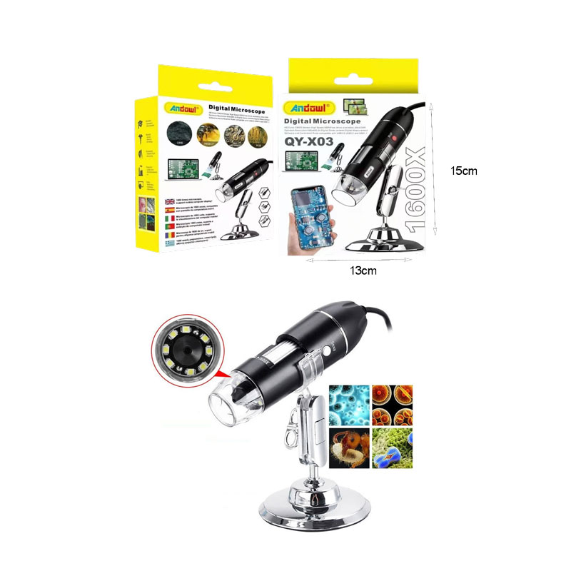 Andowl Ψηφιακό Μικροσκόπιο USB Μονόφθαλμο 1600x QY-X03 - Digital Microscope QY-X03 - Image 4