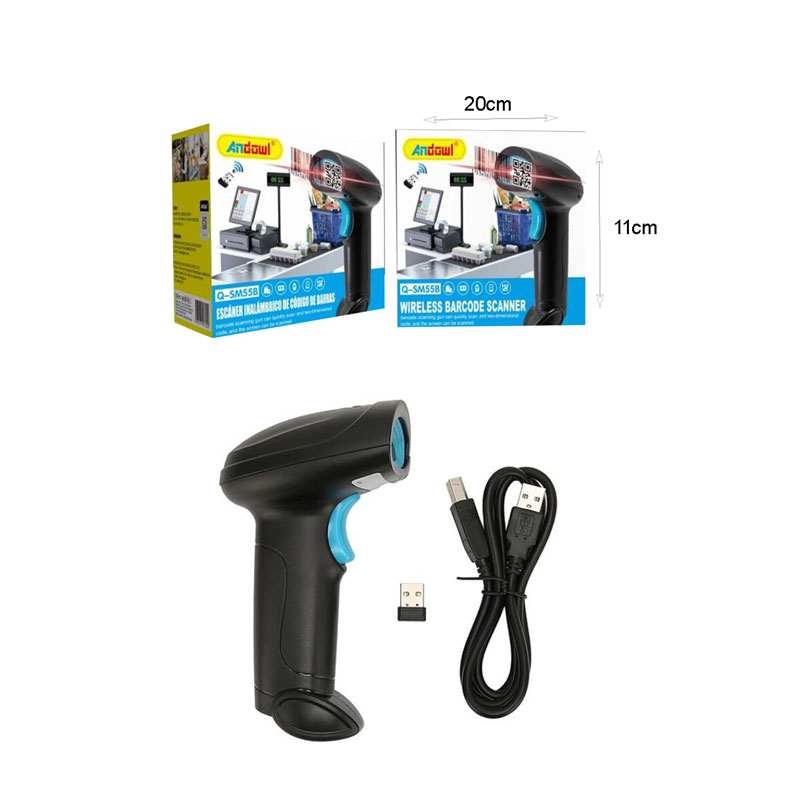Andowl Scanner Χειρός Ασύρματο με Δυνατότητα Ανάγνωσης 2D και QR Barcodes Q-SM55B - Wireless Barcode Scanner - Image 4