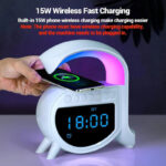 Andowl Ηχείο 4 σε 1 με Bluetooth, ασύρματο φορτιστή, ξυπνητήρι & ρολόι 15W 5A Pro - Wireless Charging Speaker - Image 3