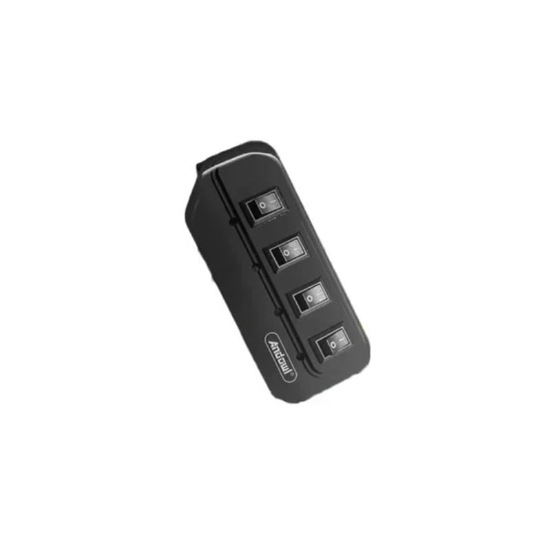 Andowl USB Hub 4 θυρών 2.0 με διακόπτες Q-HU150K - 4 Port USB - Image 2
