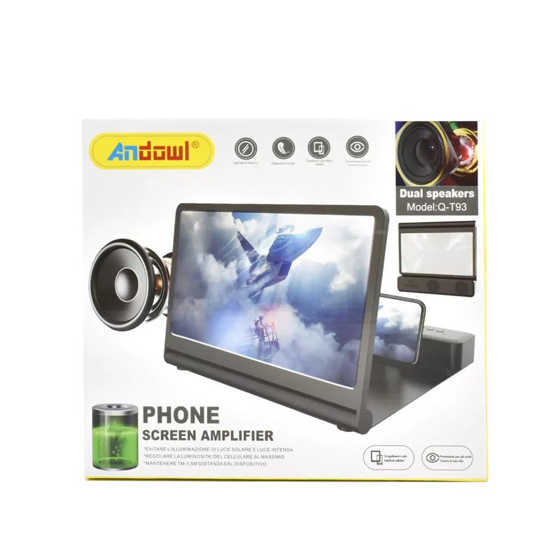Andowl Μεγεθυντής Οθόνης Κινητού Q-T93 - Phone Screen Amplifier Dual Speakers - Image 1