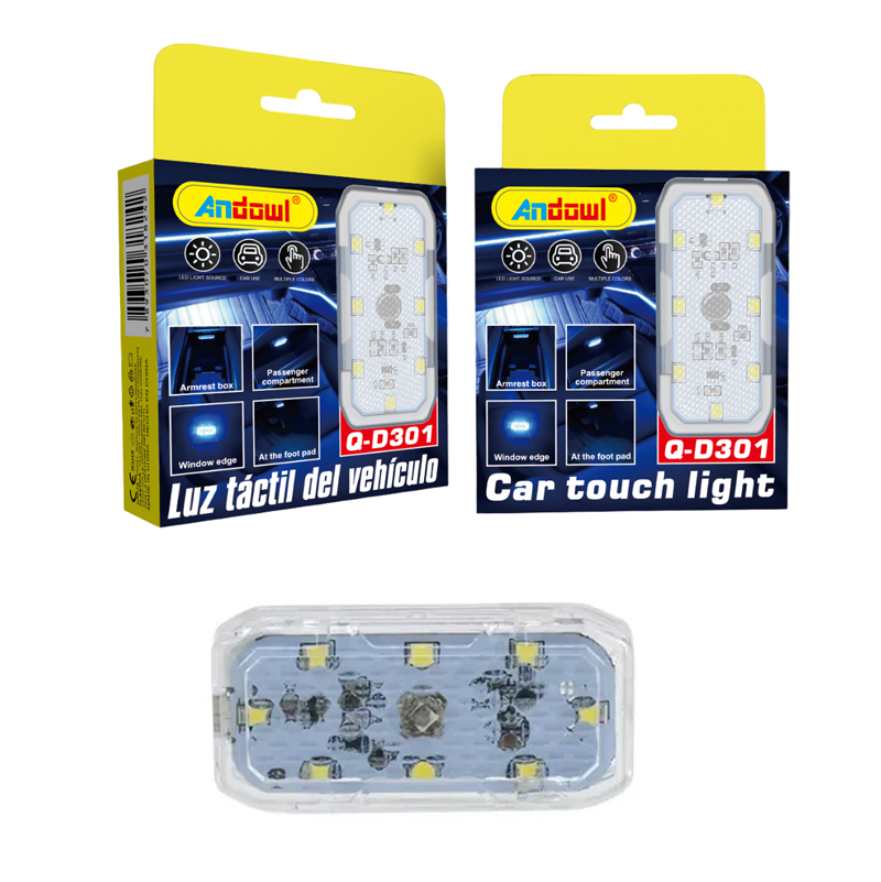 Andowl Διακοσμητικό φωτιστικό LED αφής λευκού φωτισμού για αυτοκίνητο Q-D301- Car touch light - Image 1