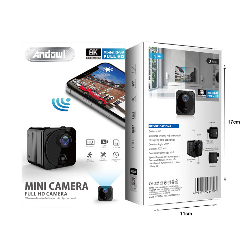 Andowl 8K Ultra HD Κάμερα Q-S9 - Mini Full HD Camera - Image 4