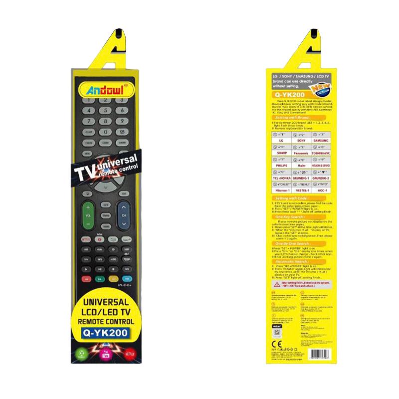 Andowl Universal Τηλεχειριστήριο Q-YK200 για Τηλεοράσεις - TV Universal Remote Control - Image 1