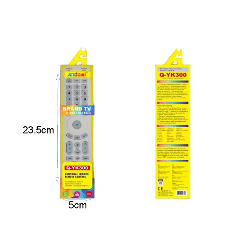 Andowl Universal Τηλεχειριστήριο για Τηλεοράσεις Q-YK300 - Remote control - Image 2