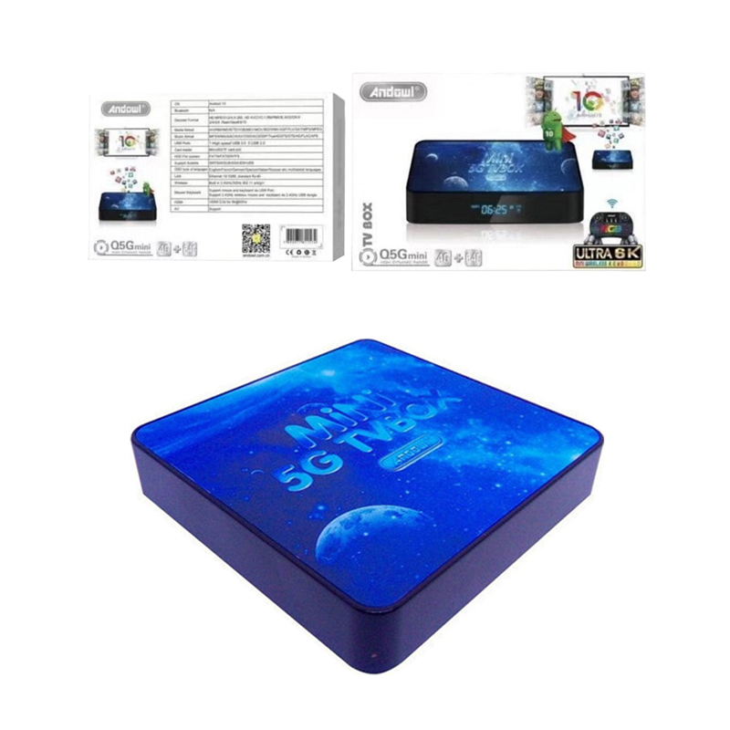 Andowl TV Box Mini 4K UHD με WiFi USB 2.0 / USB 3.0 4GB RAM και 64GB Αποθηκευτικό Χώρο με Λειτουργικό Android 10.0 Q5G - TV Box Mini - Image 1