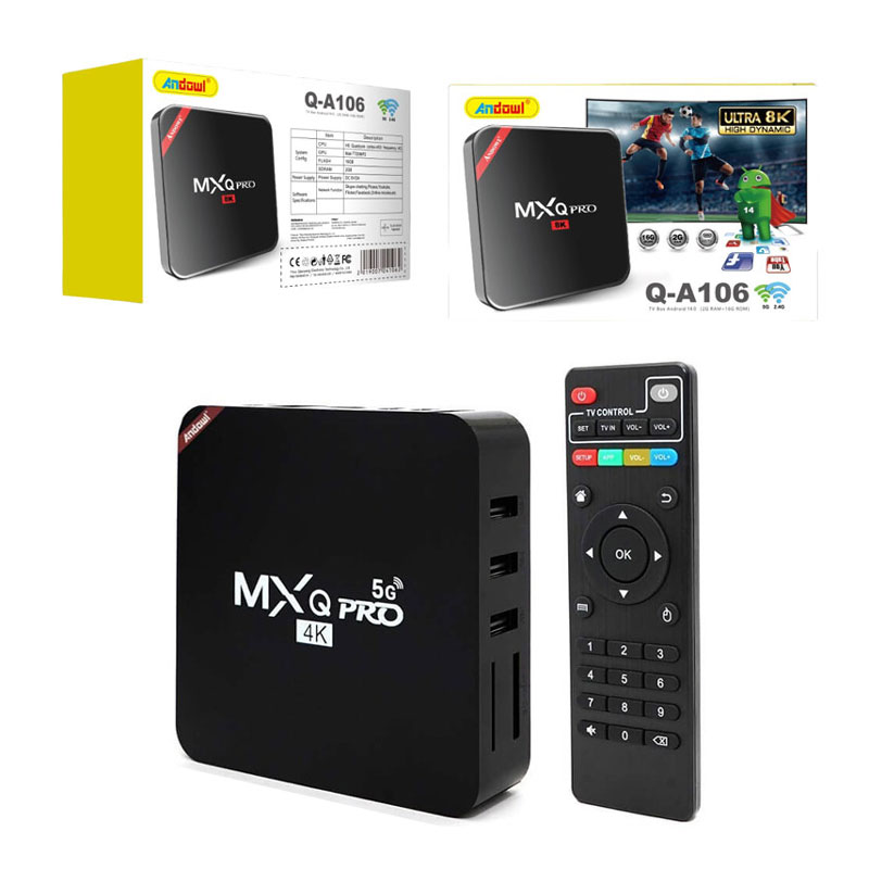 Andowl TV Box 4K UHD με WiFi USB 2.0 2GB RAM και 16GB Αποθηκευτικό Χώρο με Λειτουργικό Android 10.0 Q-A106 - Image 1
